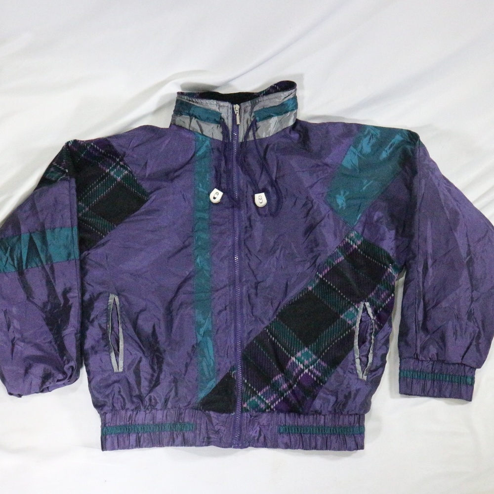 VTG CAROLINA COLOURS Purple Pattern Windbreaker